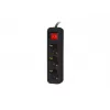 Alargador de corriente Lanberg PS1-03F-0150-BK 1,5 m 3 enchufes con toma de tierra para interiores Negro