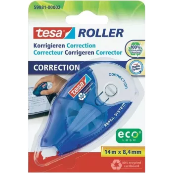 Corrector en cinta Tesa 59981 — ancho de cinta 8,4 mm, longitud 14 m, blanco