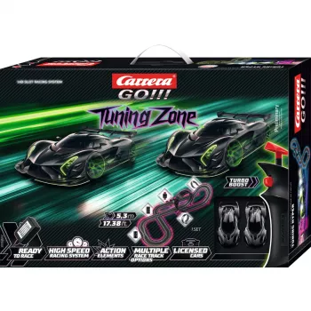 Circuito de slot CARRERA GO!!! Tuning Zone 5,3 m de longitud de pista