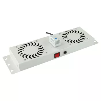 Accesorio de rack Lanview RAF115WH 2 ventiladores blanco acero
