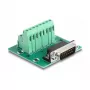 DeLOCK D-Sub de 15 pines conector macho a regleta de bornes para carril DIN 58 mm x 61 mm x 30 mm