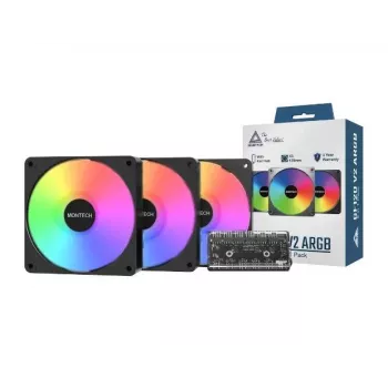 Montech GF120 V2 ARGB módulo ventilador para caja de ordenador 12 cm negro 3 uds.