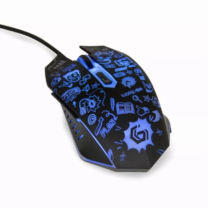 Ratón USB óptico negro/MUS-6B-GRAFIX-01 Gembird