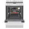 Cocina independiente AMICA 617GEH3.33HZpTaDpA(W) PIZZA — placa de gas 4 zonas, horno eléctrico 65 L, temporizador electrónico, blanca