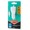 CANYON Cargador para coche C-033 2,4A/USB-A con conector Lightning integrado Blanco
