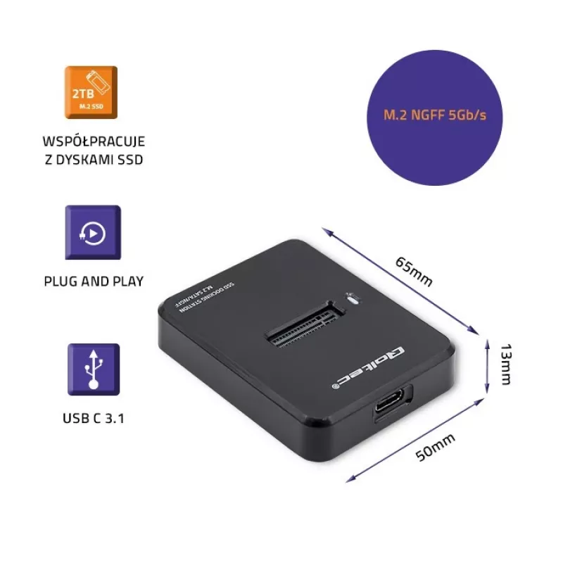 Base de acoplamiento SSD M.2 SATA, NGFF, USB 3.1