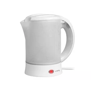 Hervidor eléctrico LAFE LAFCZA45865, acero inoxidable, 0,6 L, 600 W, gris claro, tapa con cierre abatible