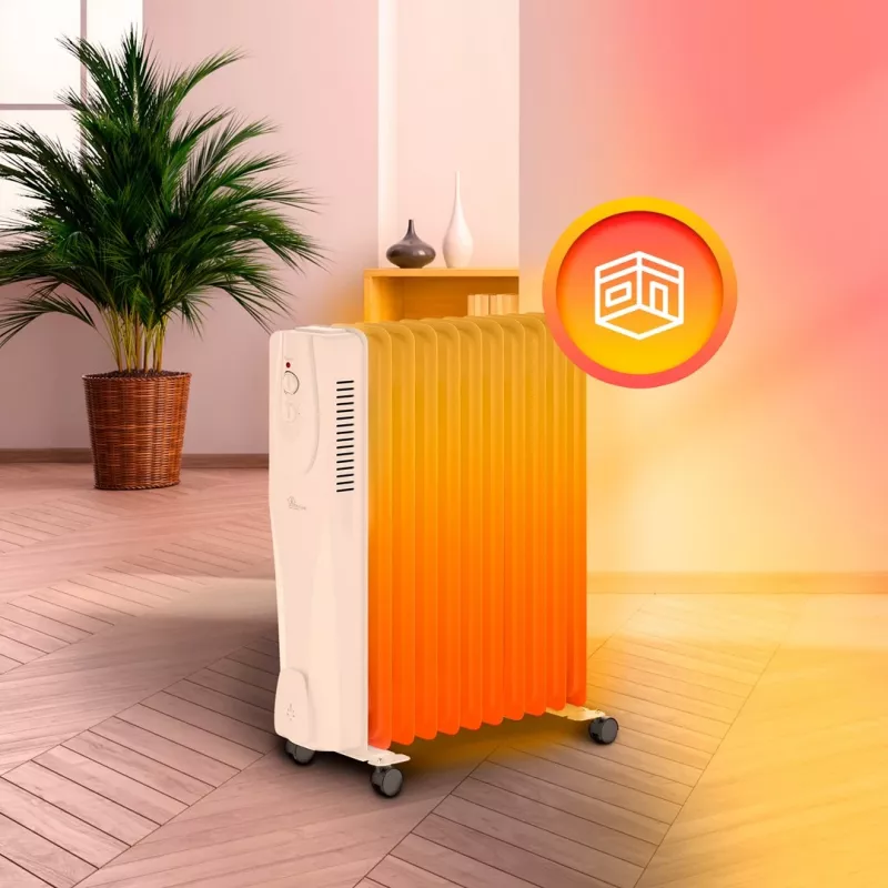 Radiador de aceite Extralink NY-25W1 2500W, 11 elementos