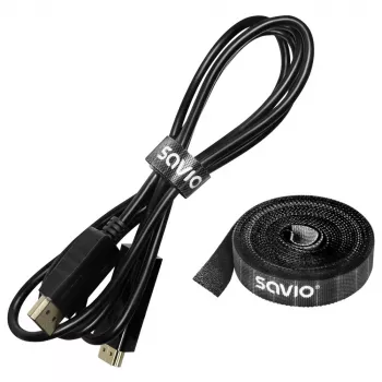 Sujetacables Savio OC-06 universal negro