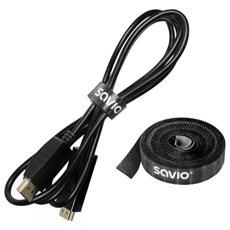 Sujetacables Savio OC-06 universal negro