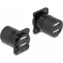 Módulo D-Type DeLOCK USB 2.0 Type-A 2 x conector hembra a 2 x conector hembra