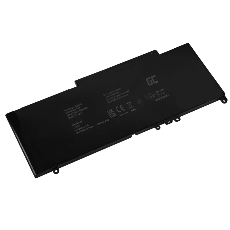Green Cell DE102V3 batería para DELL Latitude E5250 E5450 E5550, 7,6 V 6200 mAh LiPo, negro