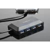 Hub USB GEMBIRD ACT-HUB3C-4P — host USB 3.2 Gen 1 Type-A a 4 × USB 3.2 Gen 1 Type-C, 5000 Mbit/s, negro