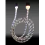 Cable LC-POWER USB-Micro-1M-8 1 m negro/plata, USB-A a Micro-USB (LC-C-USB-MICRO-1M-8)