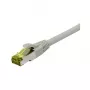 Cable de red RJ45, CAT6A 500 MHz, 0,25 m, gris, S-STP (S/FTP), TPE/LSZH (Ultraflex), AWG26, con cable bruto Cat.7, Synergy 21 (S217601)