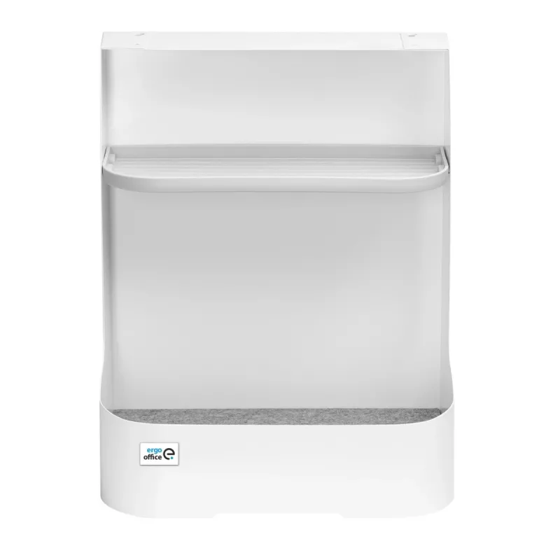 Ergo Office caja de almacenamiento/organizador bajo escritorio con bandeja de accesorios, blanco, máx. 5 kg, ER-442