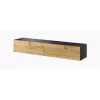 Conjunto de armarios de salón Cama VIGO 3 negro/roble wotan