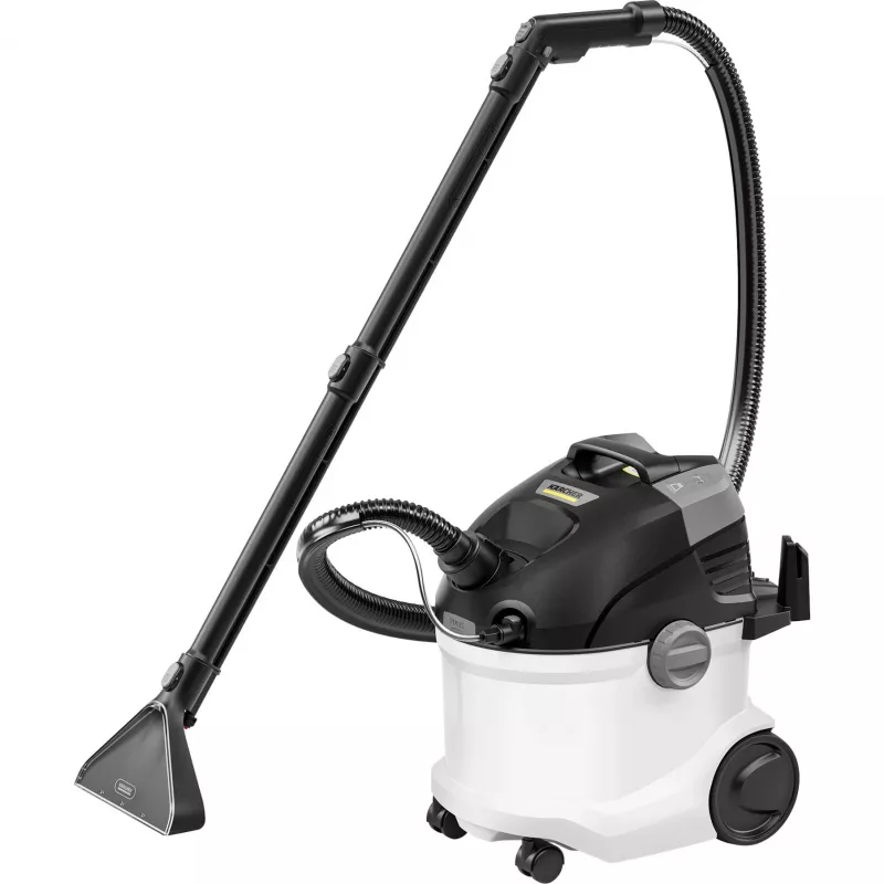 Aspirador de suelo Kärcher SE 5 — seco y húmedo, turbina de 1000 W, depósitos de 4 L de agua sucia/4 L de agua limpia, cable de 6 m
