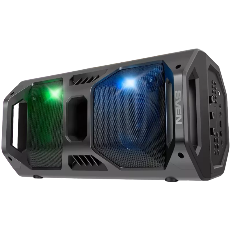 Altavoz SVEN PS-600, negro (50W, TWS, Bluetooth, FM, USB, microSD, pantalla LED, 4000mAh)