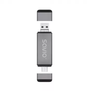 Lector de tarjetas SD 3 en 1, USB-C + USB-A 2.0 + Micro-USB