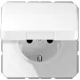 JUNG CD 1520 BFKL WW Enchufe SCHUKO con tapa abatible, 16 A 250 V, Blanco alpino