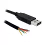 Cable USB DeLOCK USB2.0/TTL 6 1,8 m negro