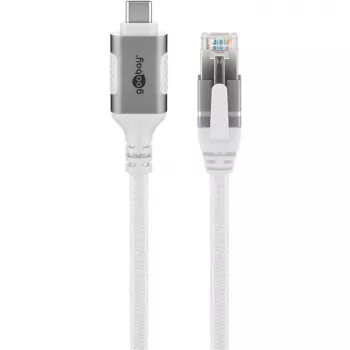 Goobay 74176 – cable adaptador de red USB 3.1 Type-C Gigabit Ethernet 2 m – tarjeta de red – 1.000 Mbit/s (74176)