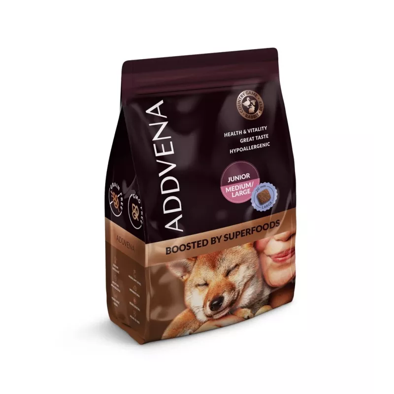 ADDVENA Boosted by superfoods Junior Medium/Large Beef - pienso seco para perros - 2,5 kg