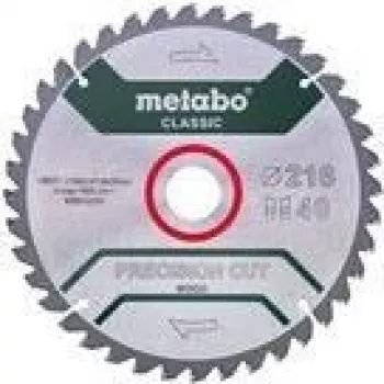 Hoja de sierra circular Metabo 628652000 21,6 cm para tableros de partículas, madera dura, MDF, contrachapado, madera blanda