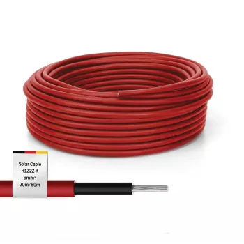 Cable Digitus DK-SCIC6R-0200 20m 6mm² rojo resistente a los rayos UV 1500V DC