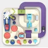 Set de pista de carreras de juguete Extralink TOYS — set de coche inteligente, piezas de pista modulares, vehículos a pilas