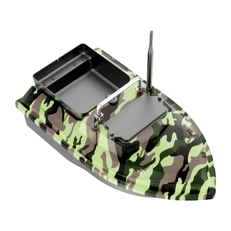Barco cebo Flytec V050 con batería de 12000mAh, verde camo — barco cebo por radiocontrol