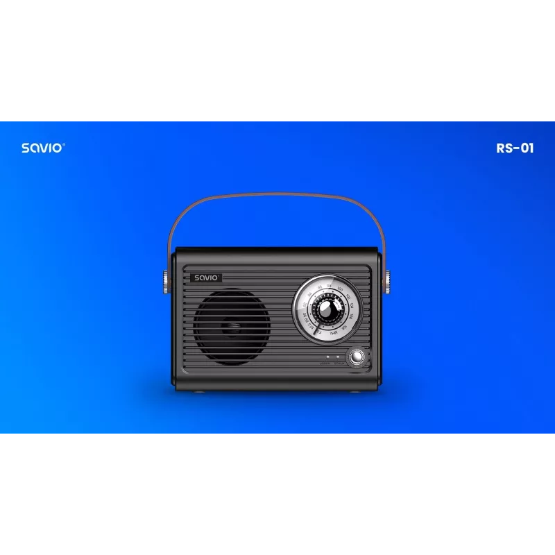 Radio portátil Savio RS-01 analógica negra