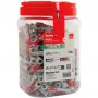 Taco fischer DUOPOWER 10x50 BigBox gris claro/rojo 210 piezas reutilizable (570550)