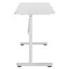Escritorio Ergo Office regulable en altura manualmente, máx. 40 kg, altura máx. 117 cm, con tablero para trabajar de pie y sentado, ER-401 W