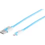 Cable USB S/CONN 14-50013 USB 2.0 2 m USB A Micro-USB B azul