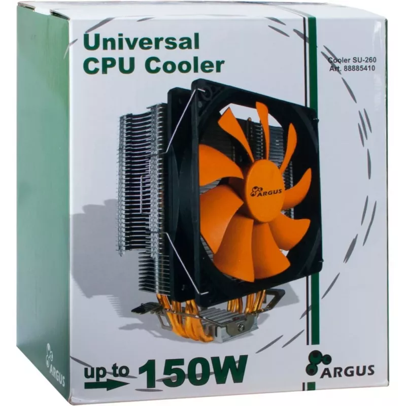 Inter-Tech Argus SU-260 - procesador - disipador - 12 cm - LGA 1150 (zócalo H3) - LGA 1151 (zócalo H4) - LGA 1155 (zócalo H2) - LGA 1156 (zócalo H) - LGA 775... - AMD A - Intel® Celero