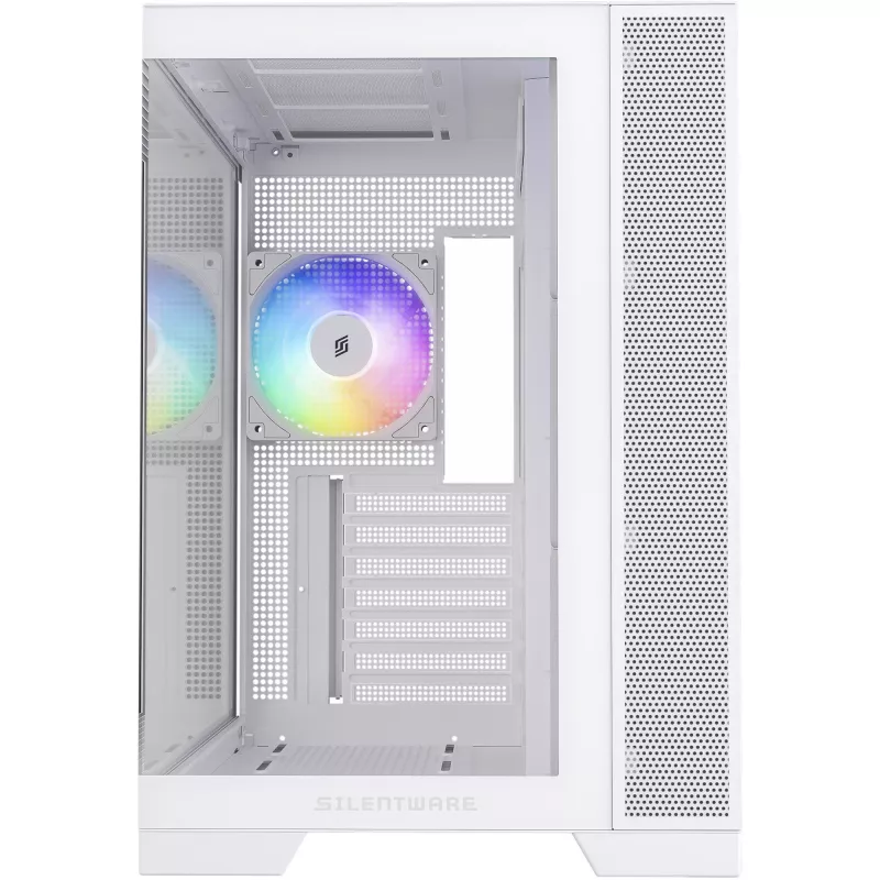 Caja PC Silentware View A-RGB White VIEWWHITE — semitorre con iluminación A-RGB, acabado blanco