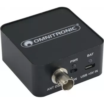 Amplificador de antena Omnitronic AAB-10 — preamplificador de antena activo alimentado por batería