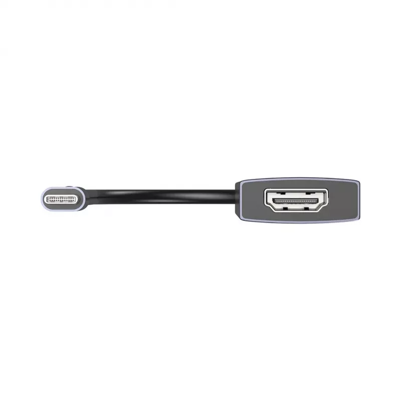 Hub USB-C Unitek H1124AGY01 con 100W PD, HDMI 2.0, 2x USB‑A, 2x USB‑C, lector de tarjetas SD/microSD — aluminio