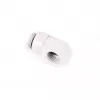 Conector en L de compresión Alphacool 17619 G1/4 macho a hembra giratorio, blanco
