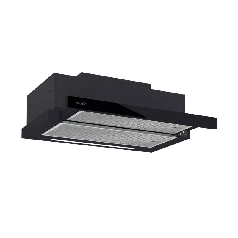 Campana extractora semintegrada (extraíble) CATA TFH 6830 GBK — 600 mm, 600 m³/h, negra, control táctil
