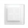 Pulsador de cristal inteligente HomeMatic Homematic IP Pulsador de cristal, 230 V, 868 MHz, blanco, 54,5×54,5×29 mm