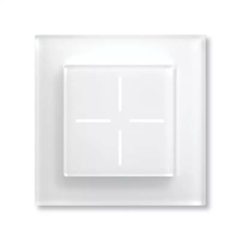 Pulsador de cristal inteligente HomeMatic Homematic IP Pulsador de cristal, 230 V, 868 MHz, blanco, 54,5×54,5×29 mm