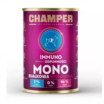 CHAMPER Immuno monoproteico ternera – alimento húmedo para perros – 400g