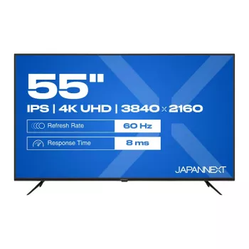 139,0 cm/55 pulgadas (3840x2160) JAPANNEXT JN-IPS550UHD60F 16:9 IPS 60 Hz HDMI USB WLAN altavoces negro
