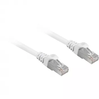 Cable de conexión RJ45 Cat.6a SFTP (blanco, 50 cm, LSOH (libre de halógenos))