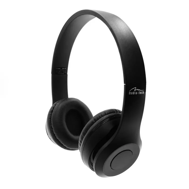 Auriculares inalámbricos MEDIA-TECH EPSILION BT MT3591 Bluetooth 4.2 micrófono radio FM negro