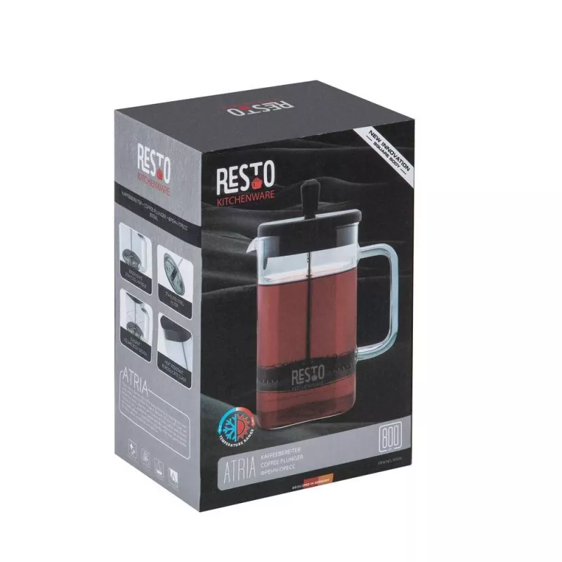 RESTO 90504 Cafetera de émbolo (French press), 800 ml