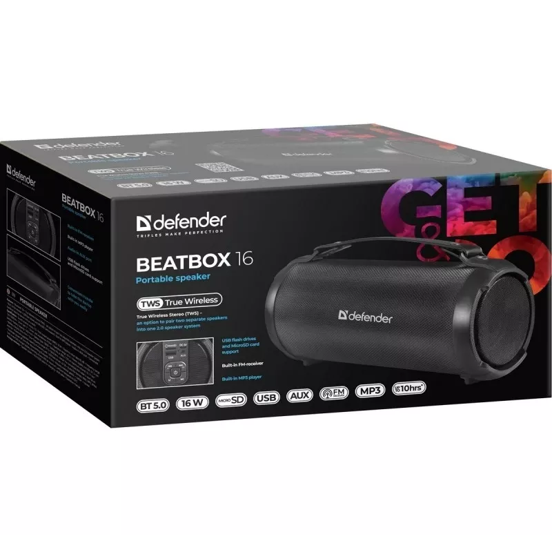 Altavoz Bluetooth BEATB OX 16W, 65216, DEFENDER